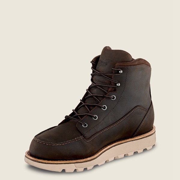 Red Wing Work Boots Traction Tred Lite - 6-Inch Waterproof Soft Toe - Mørke Brune - Herre 8072-PBVYW